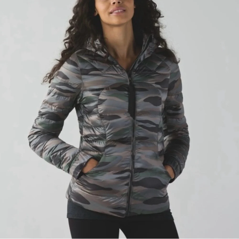 Rare Lululemon Fluffin’ Awesome Jacket Coat Coast Camo Butter Pink Multi Sz 6